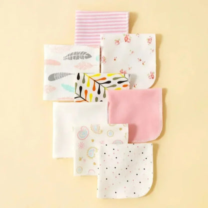 5/8 Pcs Cotton Newborn Baby Towels Set Saliva Towel Nursing Towel Baby Boys Girls Bebe Toalha Washcloth Handkerchief Cloth Wipes