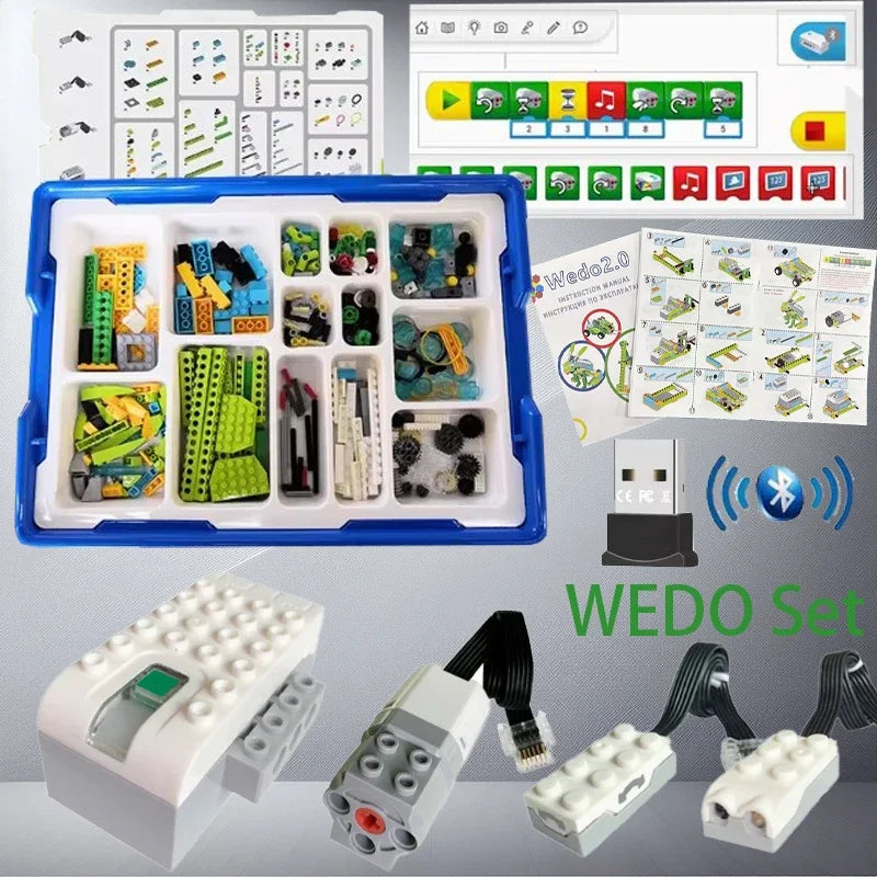 NEW Technical WeDo 2.0 Core Educational Set Building Blocks with Book DIY Parts 45300 Scratch 3.0 Children Toys Christmas Gifts