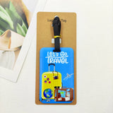 Let's Travel Luggage Label Men Travel Luggage Tag Boys Suitcase ID Address Holder Baggage Boarding Portable Suitcase Ticket