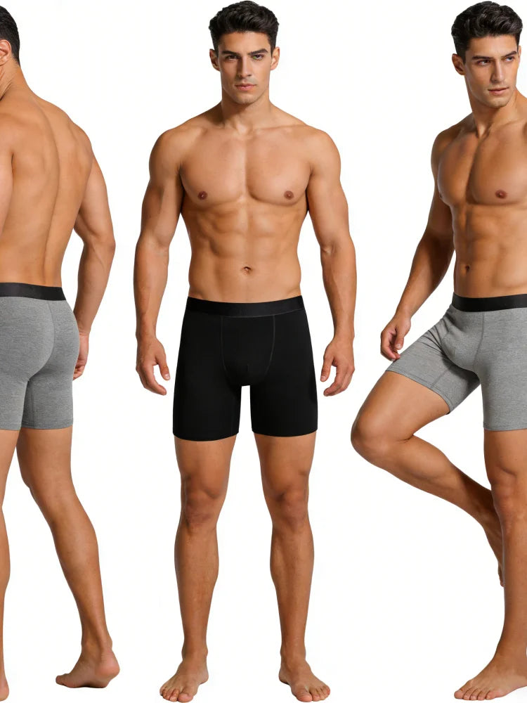 6Pcs Men Panties Cotton Underwear Soft Breathable Boxer Underwear Trendy Simple Hot-Selling Men's Boxer Underwear Fashion Pop