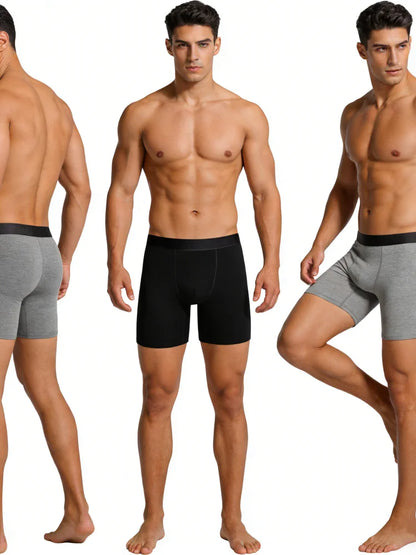 6Pcs Men Panties Cotton Underwear Soft Breathable Boxer Underwear Trendy Simple Hot-Selling Men's Boxer Underwear Fashion Pop