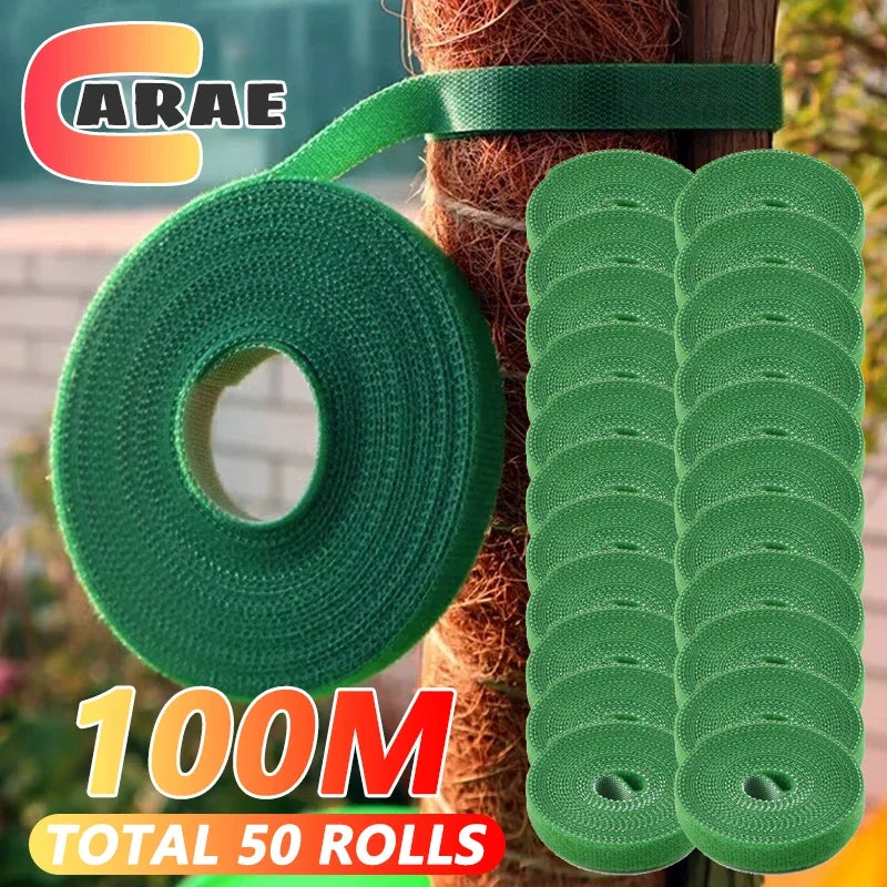 Laço De Cabo De Nylon Para Plantas Flores Crescendo Escalada, Suporte De Plantas Reutilizáveis, Prendedor De Gancho E Loop, Acessórios De Jardim