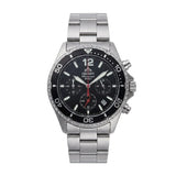 Relógio masculino cronógrafo solar diver em aço inox a prova de agua 200mm