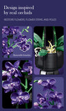Creative Orchid Cymbidium Eternal Flowers Potted Plant Building Blocks Simulation Phalaenopsis DIY Bricks Toys Valentine's Gift