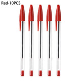 5/10 Pcs Black Red Blue Ballpoint Pen 1.0mm Ballpoint Pen Student Signing Pen Writing Pen Stationery School Office Accessories