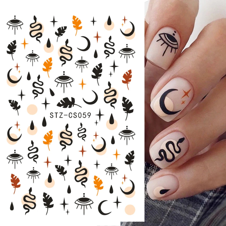 5D Red Christmas Nail Stickers Glitter Embossed Snowflake Gloves Feather Bulb Bells Winter Xmas DIY Engraved Manicure Decoration
