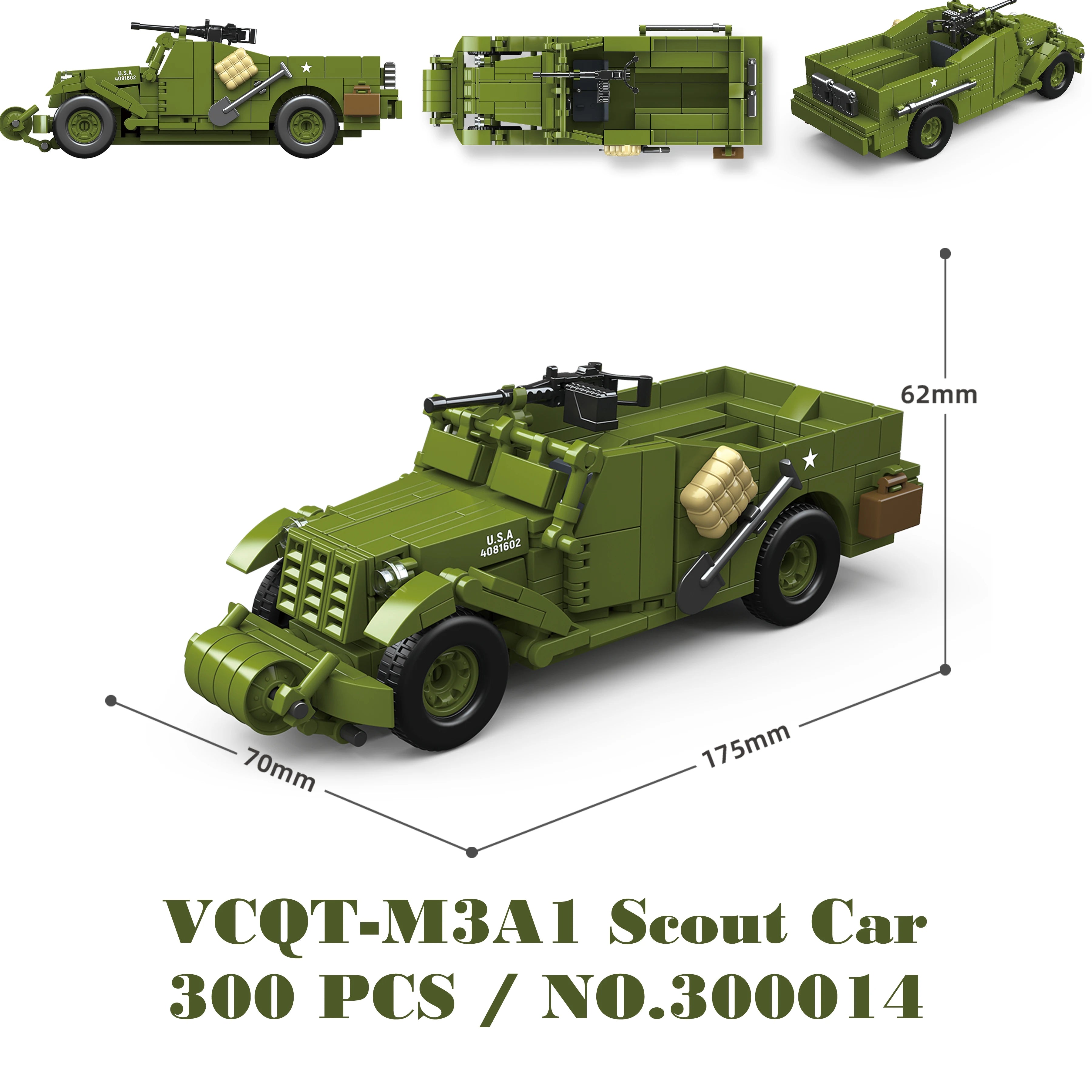 Military WW2 Tanks Tiger Sherman T34 Panzer Vehicle Airplane Army Soldier Weapons Model Building Block Brick Children Kids Toys