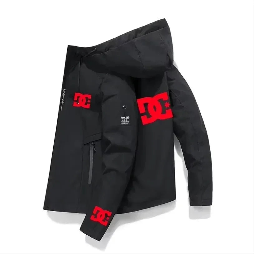 Nueva chaqueta impermeable de pesca para hombre de DC, primavera/otoño, sudadera con capucha, cortavientos, ropa deportiva, prendas de abrigo.