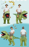 Animal Cartoon Riding T-Rex Inflatable Costume Nursery Kids Dinosaur Role-Playing Game Adult Kids Chasing Game Birthday Gift