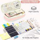 Letters Cute Pencil Case for Girls Large Pencil Pouch for School Supplies, Portable Pen Bag Aesthetic Organizer Pen Box