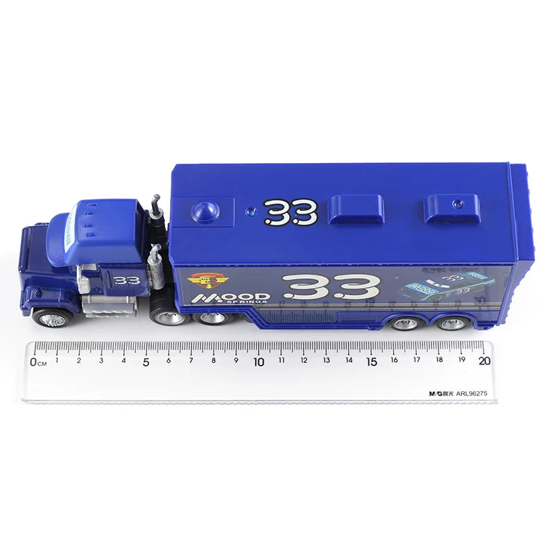 Disney Pixar Cars 2 3 Juguetes Rayo McQueen Camión Jackson Storm Tío Mack 1:55 Camión de fundición Modelo de remolque Niño niños Regalo