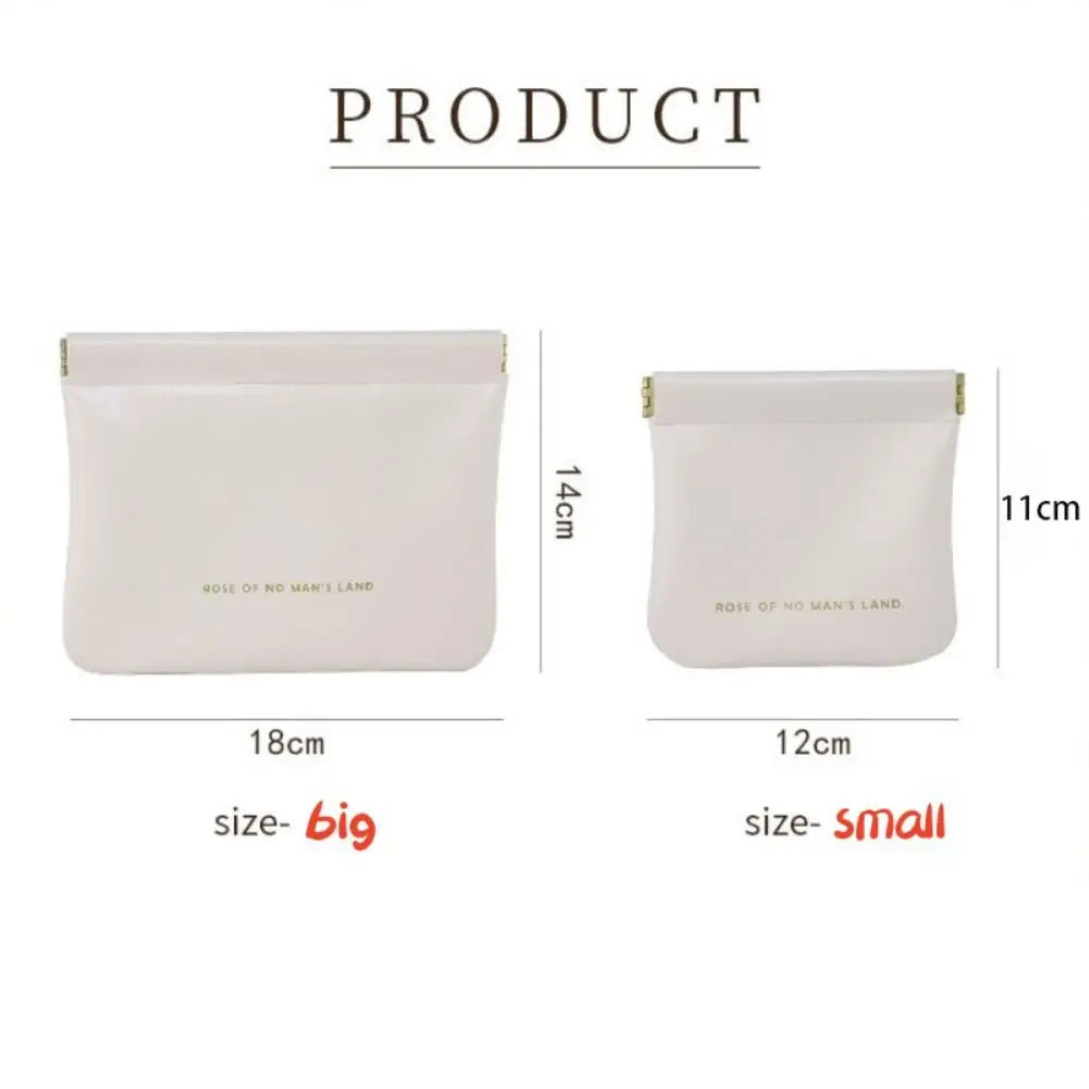 Fashion Simple Lipstick Makeup Bag Portable PU Jewelry Handbag Travel Mini Cosmetic Organizer Pouch for Women Girls
