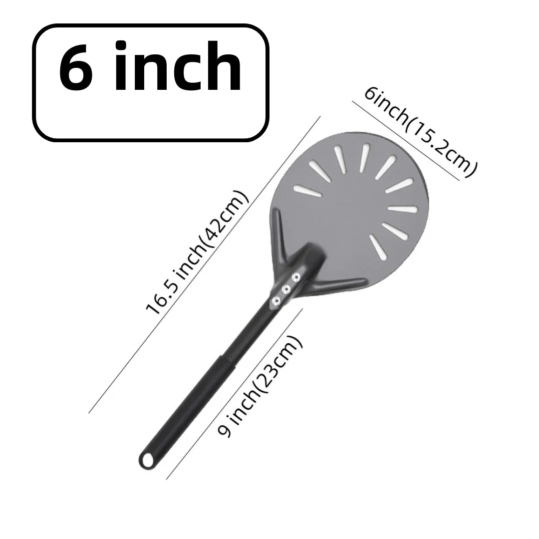 6&12 13 14  Inch Pizza Perforated Shovel Paddle Pizza Oven Turning Peel Hard  Anodized Pizza  Baking Kitchen Tool Spatula