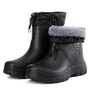 Winter Windproof Cotton Rain Boots Men Light Warm Ankle Rain Boots Fashion Black Slip On Rain Shoes Men Waterproof Work Boot2024 
