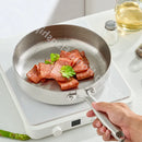 Titanium Stainless Steel Frying Pan Nonstick Wok Uncoated Pot Egg Steak Skillet Home Induction Cooker Gas Stove Kitchen Cookware