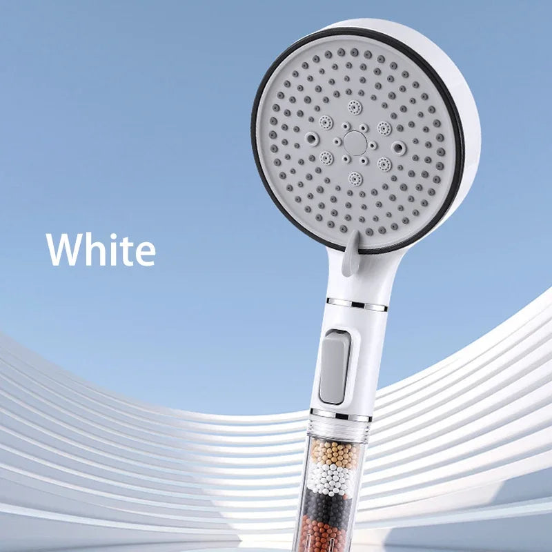 5 modos de cabeça de chuveiro anti calcário filtro higiênico remover calcario titular alça chuvas spa mangueira conjunto para acessórios do banheiro