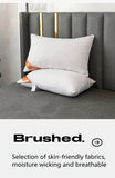 1pc White Bounce Back Pillow Solid Color Soft Comfortable Bedroom Bed Sleep 5star Hotel Home Single Adult Pillow