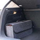 Gray Anti Slip Car Trunk Organizer Bag Multi Compartment Soft Felt Storage Box for Boot Tools & Auto Accessories