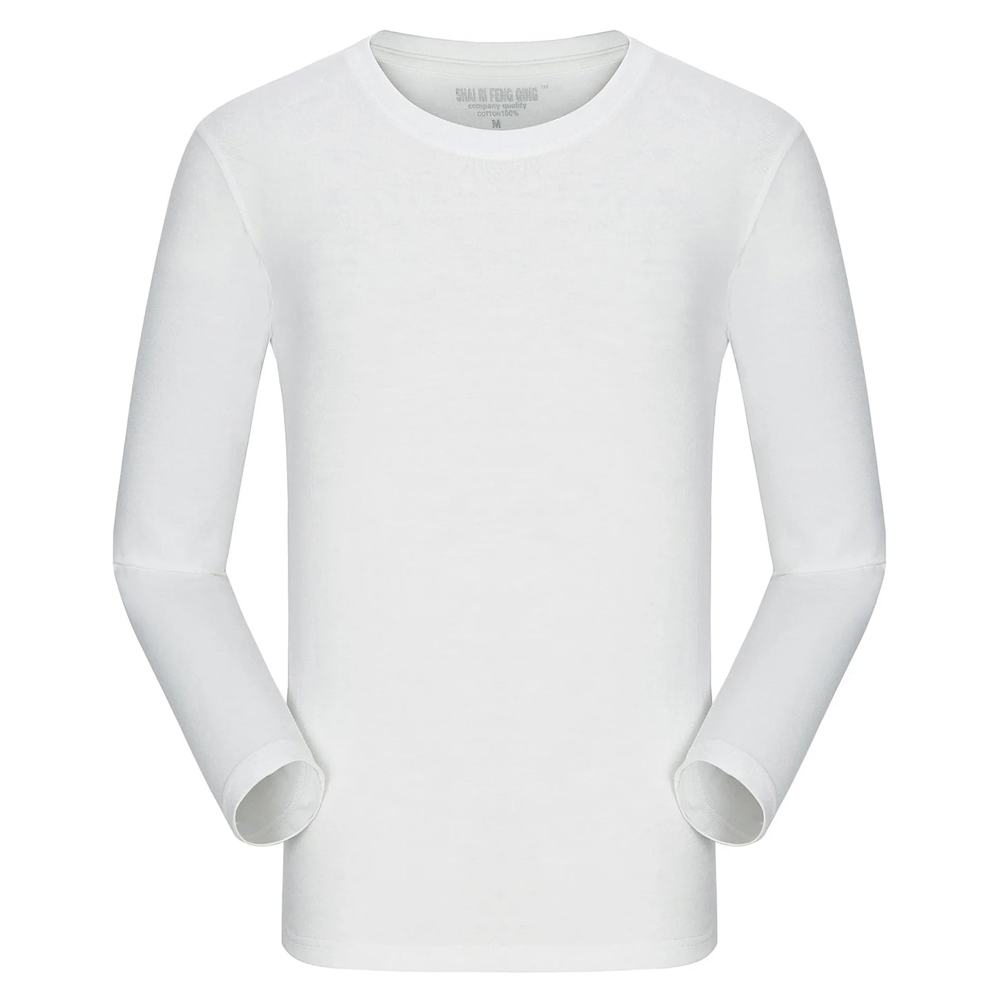 MRMT Brand New Men's T-Shirt 100% Cotton Tshirts Crew Neck Long Sleeve Men T Shirt Tops Tees for Male Pure Cotton Man Clothing