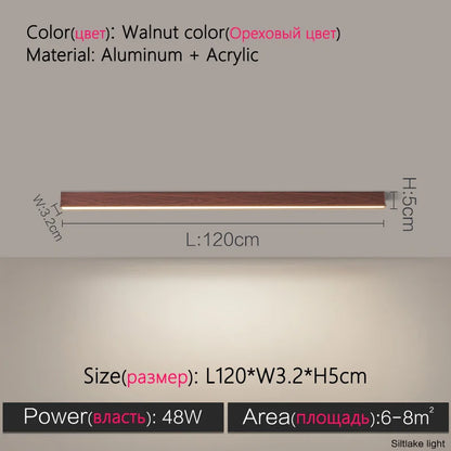 Modern Long Strip Ceiling Light Surface Mounted Minimalist Aisle Lamp Living Room Bedroom Kitchen Home Office LED Lighting