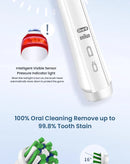 Cepillo de dientes eléctrico Oral B Pro4000 3D Action Clean, 4 modos, sensor de presión visible, dientes más blancos, recargable para adultos.