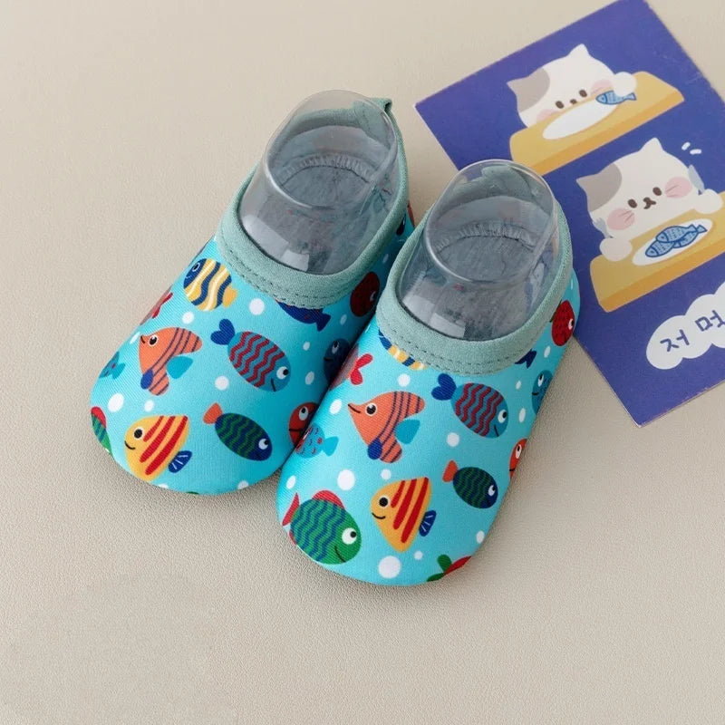 2026 Summer 0-5Y Baby Girls Walkers Shoes Mesh Breathable Anti-Slip Soft Boys Children Shoes Cartoon Print Toddler Indoor Shoes