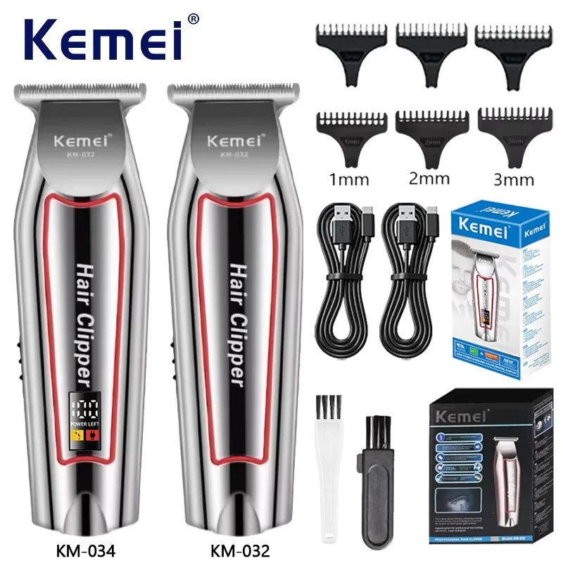 Kemei Professional Hair Trimmer Electric Beard Trimmer For Men Hair Clipper Hair Cutter Machine Haircut Grooming Kit KM-032