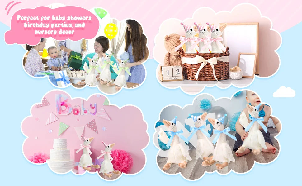 6/16PCS One Silly Goose Party Favors Stuffed Animal Plush Toy Baby Shower Birthday Party Gifts (Size:25CM)