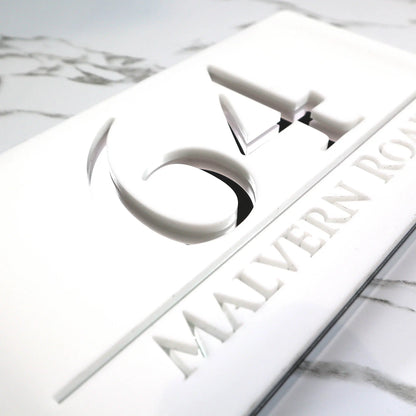 Matte Black Gray Personalized Laser Cut Large Acrylic Modern 3D Floating House Number sign Outdoor Street Family Name Plaque Are