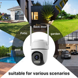 WONSDAR 2pcs PTZ Camera Outdoor IP Camera Video Surveillance WiFi Camera Home Security Protection Motion Detection Alarm iCsee