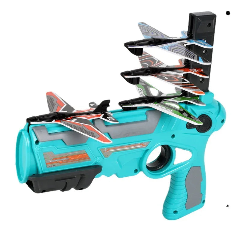 Lanzador de aviones de juguete para niños, divertido avión de espuma para exteriores, juguete interactivo entre padres e hijos, juguete volador deportivo para niños, regalo