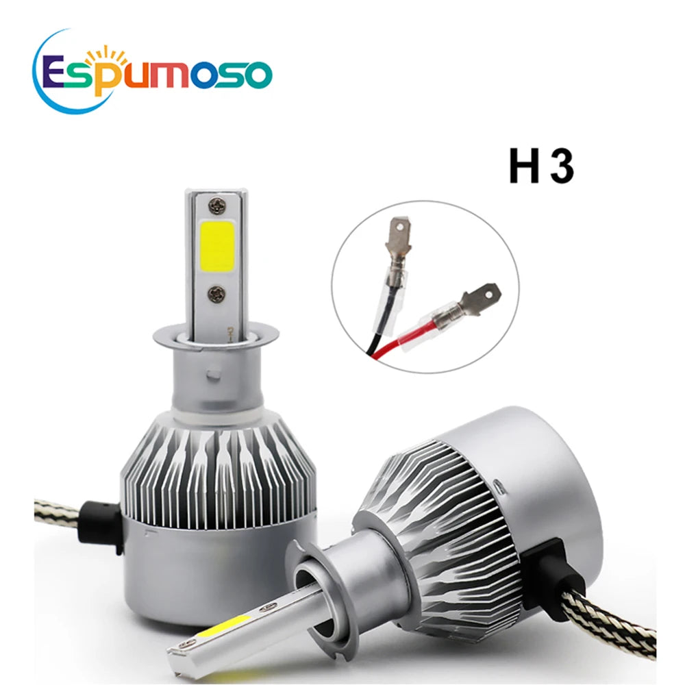 2 bombillas LED C6 H7 para faros delanteros de coche, H10, H4, H8, H9, H11, H13, 9004, 9005, 9006, 9007, 880, H27.