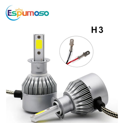 2 bombillas LED C6 H7 para faros delanteros de coche, H10, H4, H8, H9, H11, H13, 9004, 9005, 9006, 9007, 880, H27.