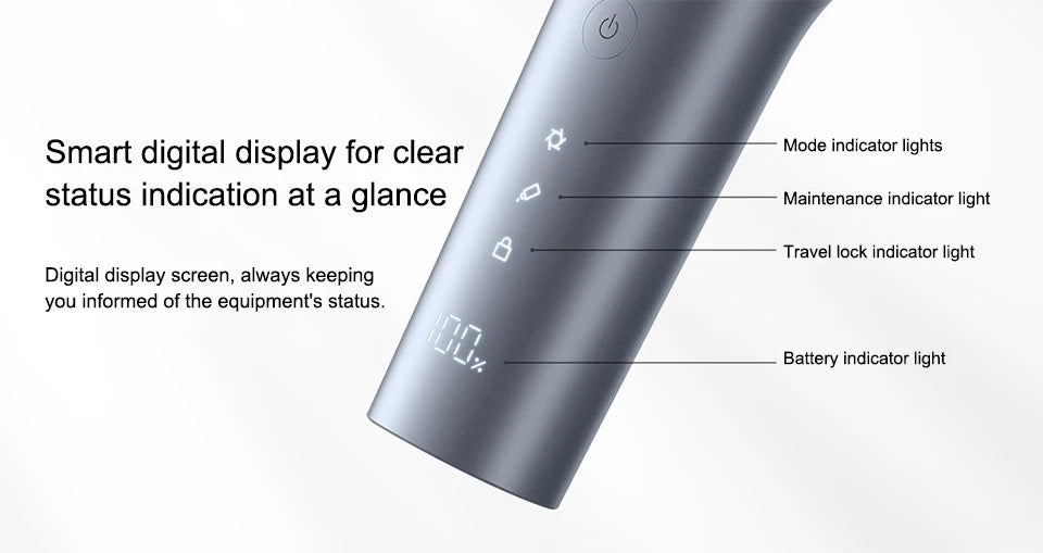 MIJIA Hair Clipper 2 Hair Trimmer Professional Beard Cut Machine IPX7 Waterproof Wireless Haircut Machine Mijia Clipper 2