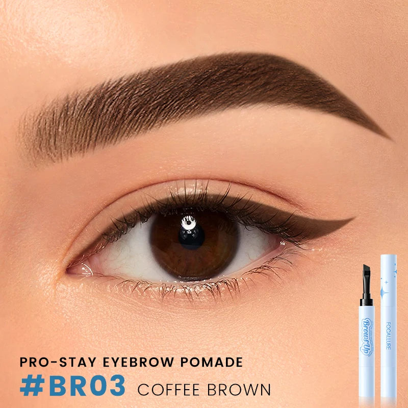 FOCALLURE 3D Eyebrow Gel Cream 2 In 1 Eyeliner Pencil 3 Colors Waterproof Long-lasting Eyebrow Pomade Enhancers Makeup Cosmetics