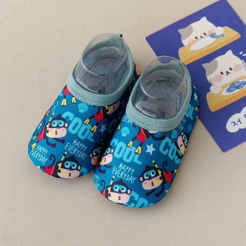 2026 Summer 0-5Y Baby Girls Walkers Shoes Mesh Breathable Anti-Slip Soft Boys Children Shoes Cartoon Print Toddler Indoor Shoes