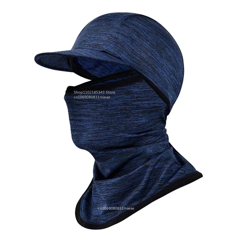 Gorro con capucha y protector solar para la cara, protección UV, de seda fría, para hombres y mujeres, ciclismo, escalada, correr, protector solar, capota de montar
