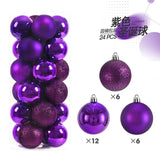 24pcs 3cm Christmas Balls Christmas Tree Ornaments Christmas Ball Hanging Tree Pendants Home Party Xmas Tree Decoration New Year Gift 