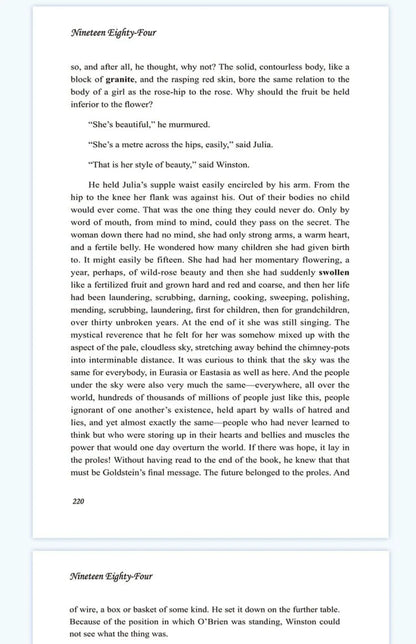 English Novel Book Nineteen Eighty-Four English Original Version 1984 World Classic Literature Fiction Book Genuine Libros