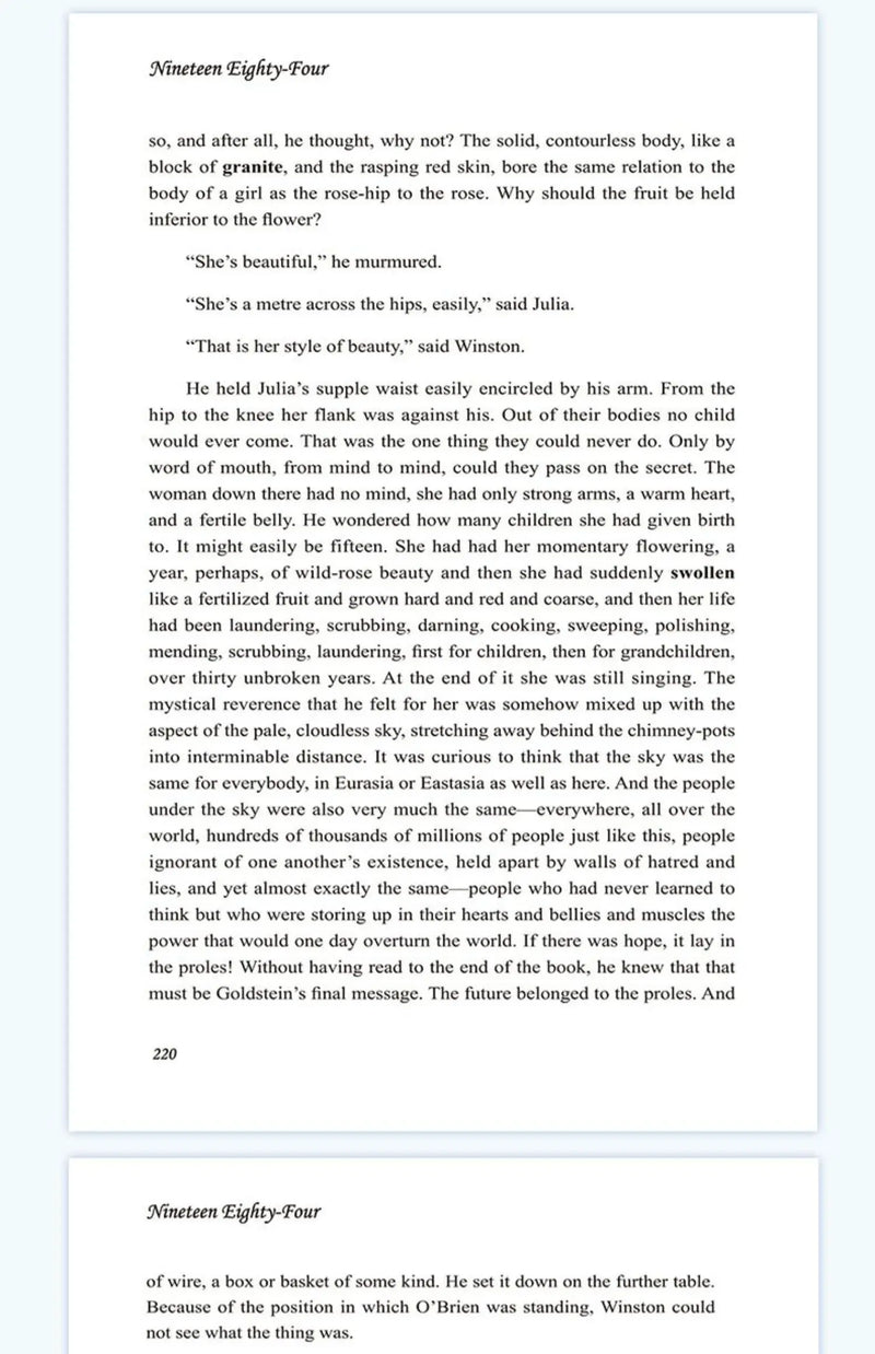 English Novel Book Nineteen Eighty-Four English Original Version 1984 World Classic Literature Fiction Book Genuine Libros