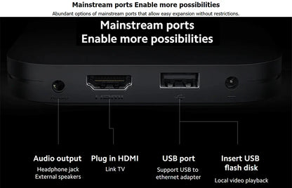Global Version Xiaomi Mi TV Box S 2nd Gen 4K Ultra HD BT5.2 2GB 8GB Google TV Google Assistant Smart TV Box