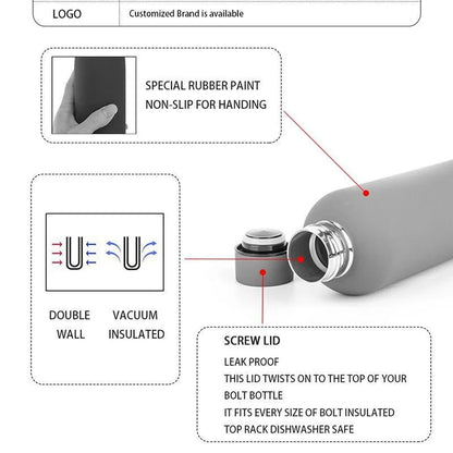 Custom Logo Thermos Large Vacuum Flask Stainless Steel Portable Thermos Bottle Outdoor Sports Water Bottle Travel Mug 500/750ml