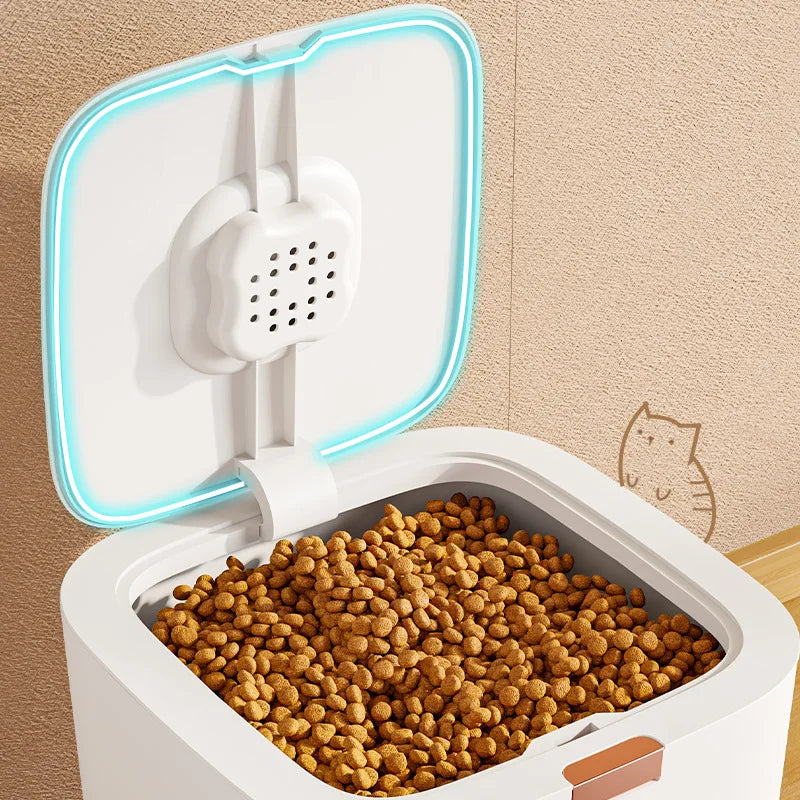 Pet Food Storage Barrel, Large Sealed Moisture-Proof Food Container for Cat Food and Dog Food