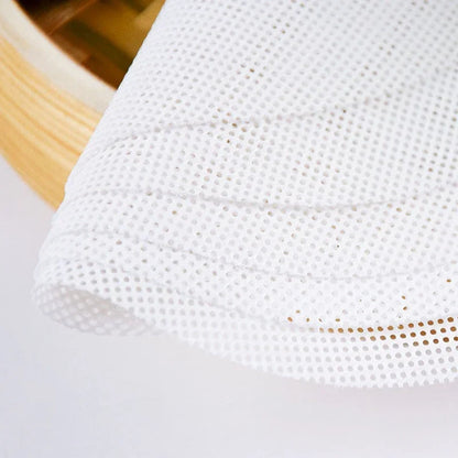 Esterilla de bambú antiadherente de silicona blanca para hornear, ideal para dim sum, restaurantes, cocinas, utensilios de cocina reutilizables.