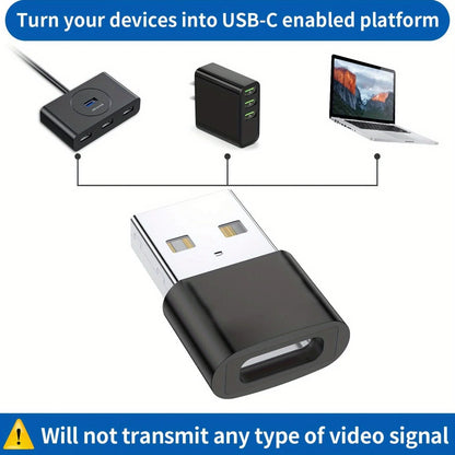 3-Pack USB to USB C Adapter, USB C Female to USB Male Super Fast Charging and OTG Converter Compatible with iPhone 15/14/13/12 P