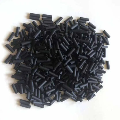 500 tubos termorretráteis dos pces para extensões de cabelo sem adesivo forrado preto e transparente brownfusion ferramentas acessórias do cabelo