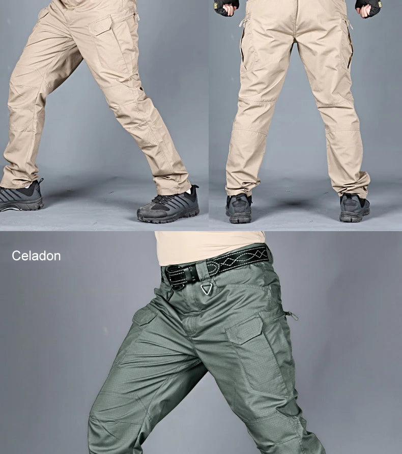 Tactical Cargo Pants Men Combat Outdoor Hiking Work Joggers Lightweight Trousers Male Elasticity Multiple Pockets Resistant Pant