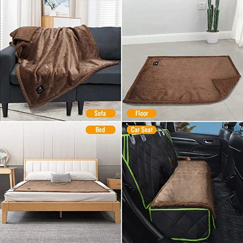 Winter Warm Thickened King Size Blanket 100% Waterproof and Stain Resistant - Cozy Shaggy Blanket for Couples, Romantic Blanket