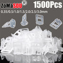 100-1500Pcs Ceramic Tile Leveling System Clips Tile Spacers Laying Clips 0.35/0.5/1/1.5/2/2.5/3mm Construction Tools