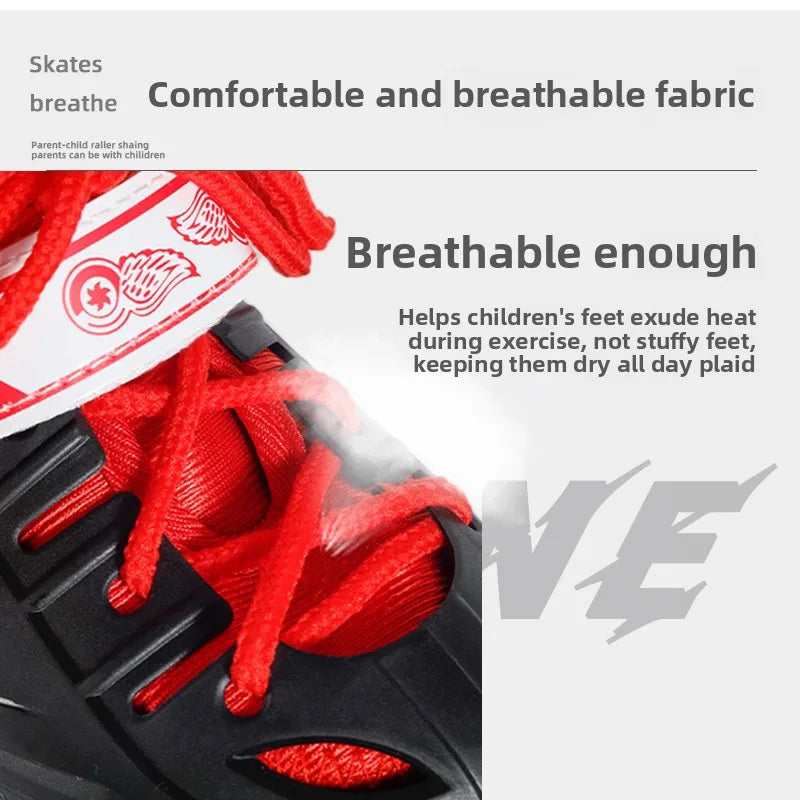 Children's New Flashing Double-Row Four-Wheel Shoes Boys and Girls Ice Skates Children's Roller Shoes